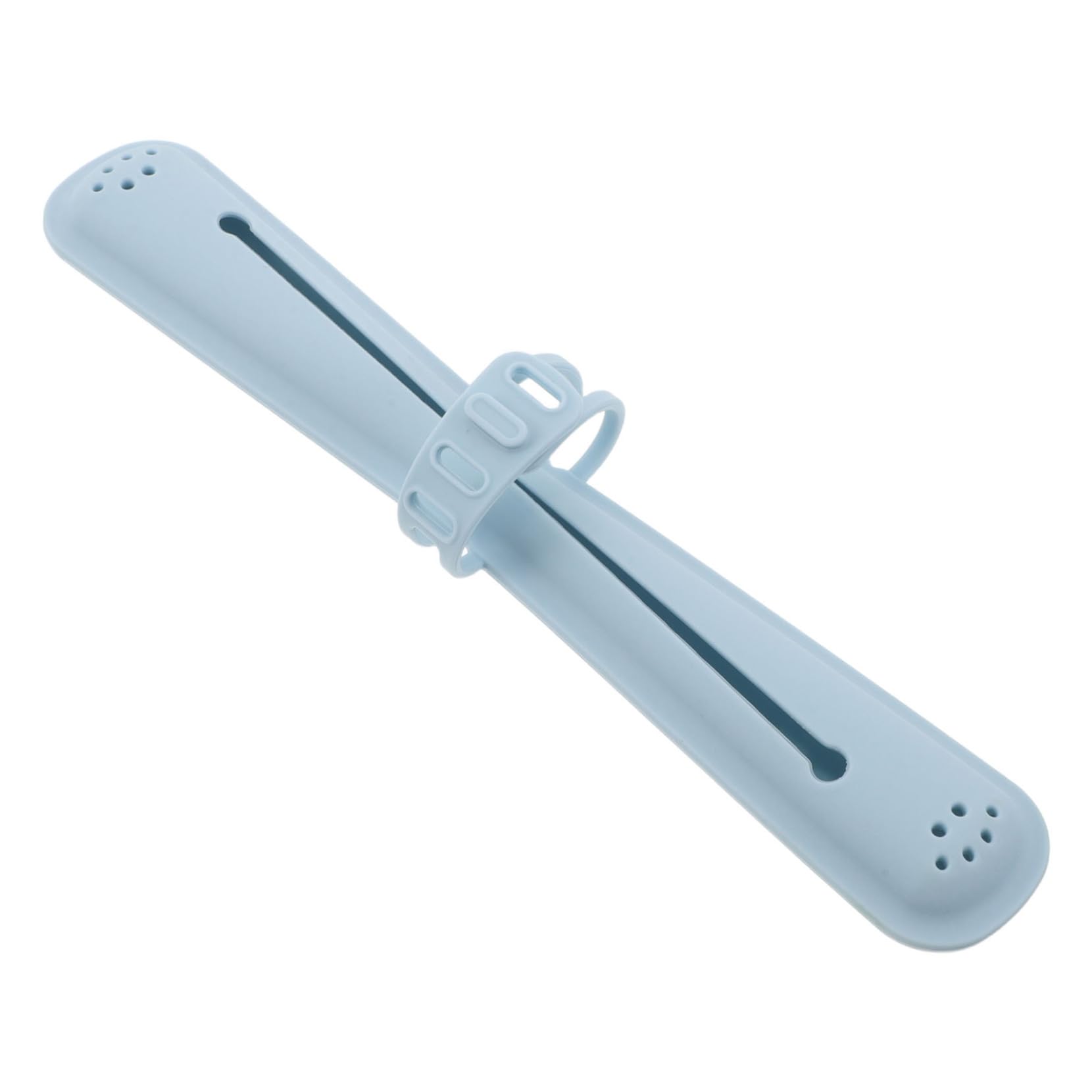 5 Piezas Estuche de Silicona para Cepillo de Dientes Portátil Compacto y Duradero Protector con Tapa para Viaje Camping y Escuela Color Azul
