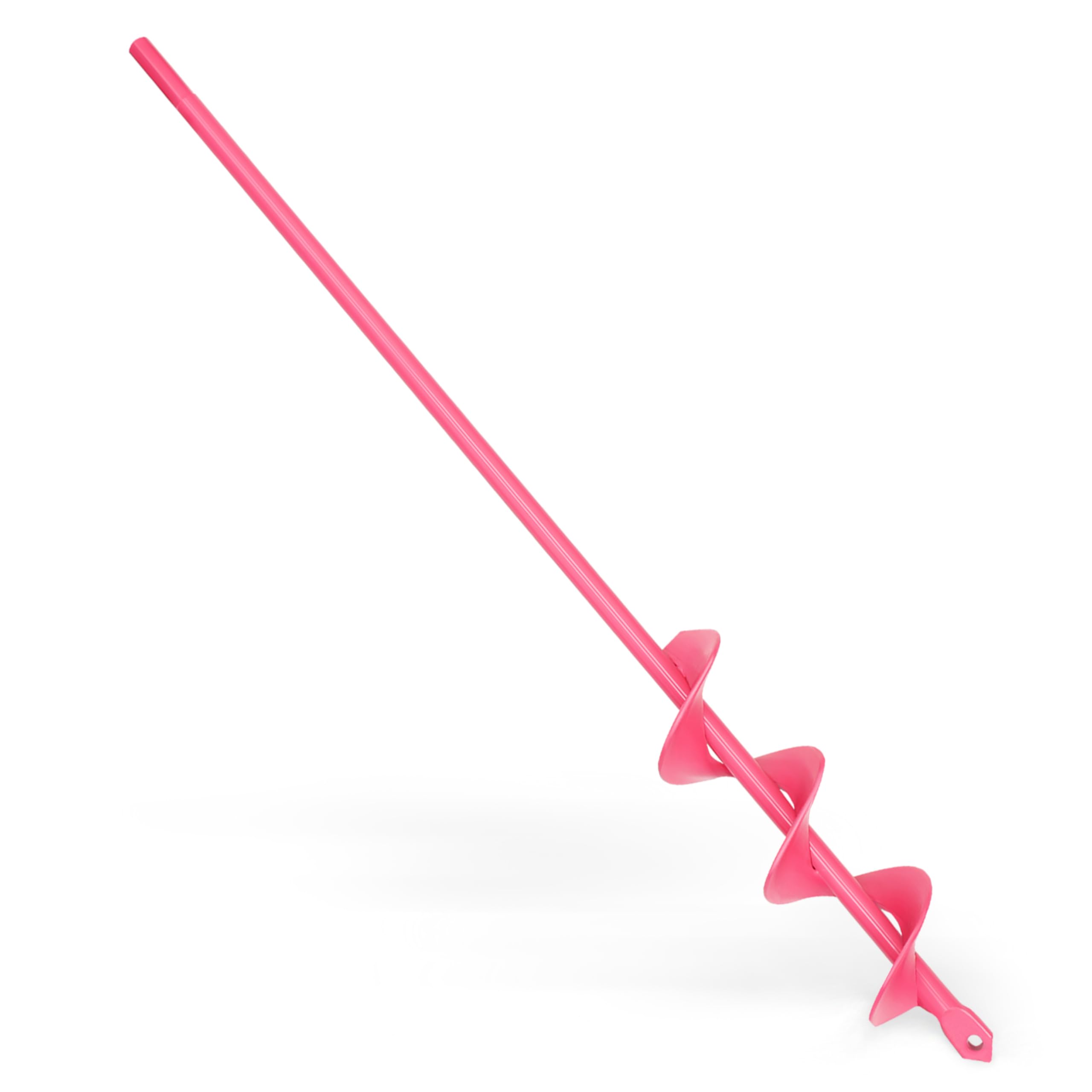 Garden Auger Drill Bit - 40x420mm Pink Spiral Planting Auger for Hex Driver Drill, Garden Post Hole Digger for Planting Bulbs Seedlings