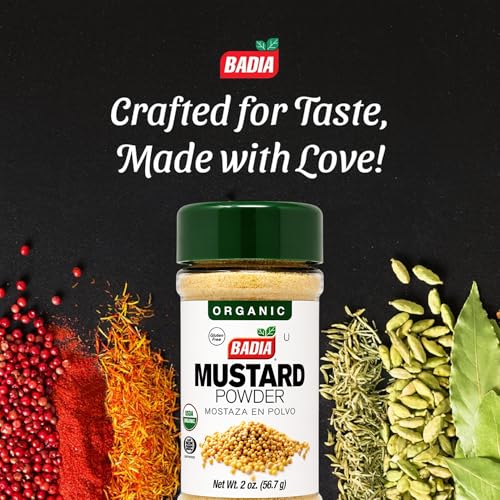 Image of Badia Organic Ground Mustard, 2 oz - Organic Ground Yellow Mustard Seeds Powder, Bold Flavor, Kosher