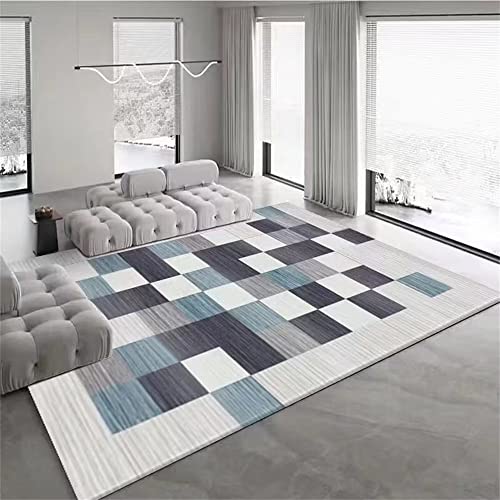 Tapis de restaurant design moderne gris-bleu pour un salon chaleureux - 2