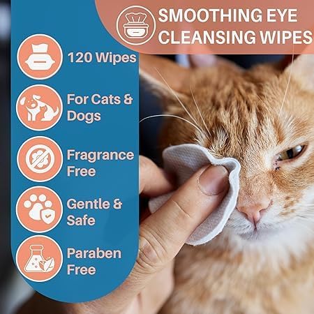 Pet Eye Wipes for Dogs and Cats, 200 Count, Tear Stain Remover, Unscented, Face Cleaner 4