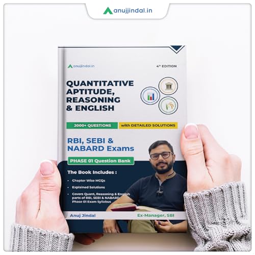 Image of RBI Grade B Phase 1 Question Book with detailed solutions of Quant, Reasoning and English by Anuj Jindal