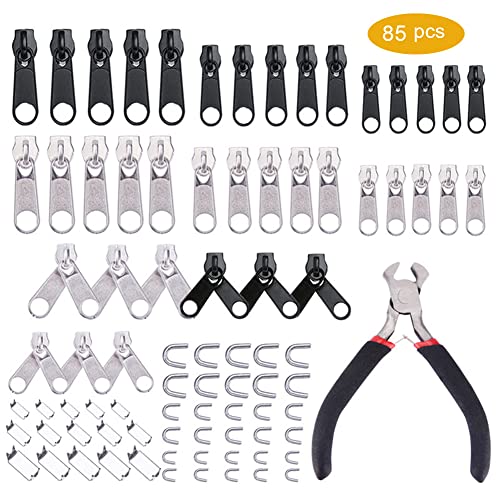ECYC 85pcs Metall Fix Zipper Ersatz Reißverschluss Schnell Sofortige Reparatur Kit Cover