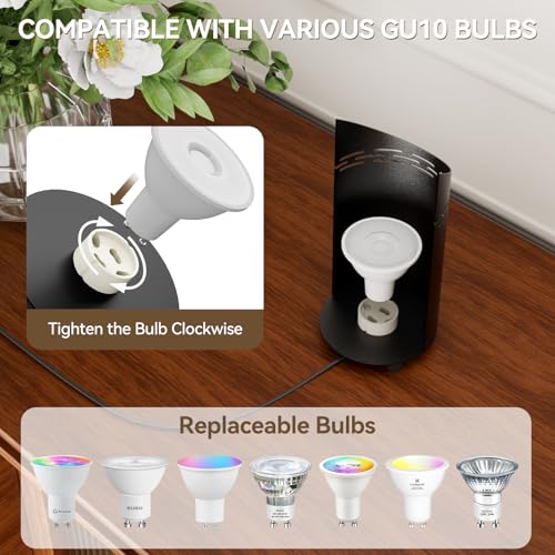 Image of 2 Pack Uplights Indoor Multicolor Floor Can Lights, Black