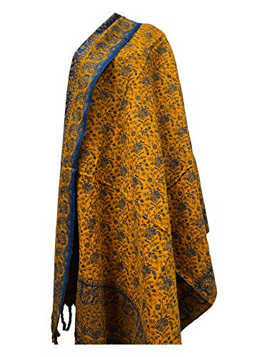 LUXURY YAK WOOL SHAWL FLORAL PAISLEY DARK BLUE COLOR SCARF FASHION SCARF OVERSIZE YOGA Blanket stole unisex Travel Wrap Meditation Soft gift for her4