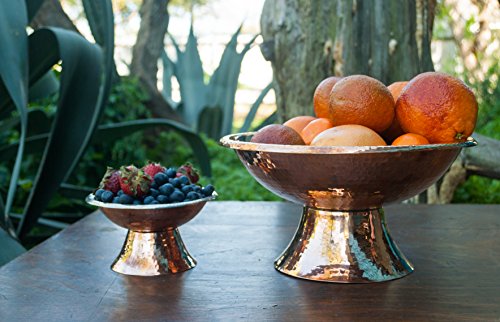 Sertodo Copper, Frutera Bowl, Hand Hammered 100% Pure Copper, 10 inch diameter