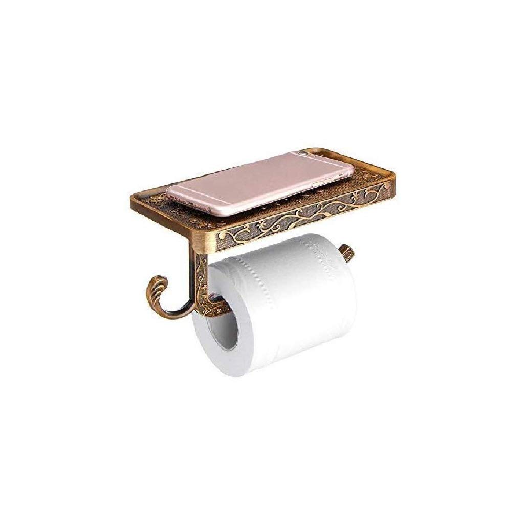 Metallo Toilet Paper Holder- Metallo Carta igienica Holder Bagno Accessori di Carta portasciugamani Accessori Acciaio Inox di Spessore Hotel(Antique Color)