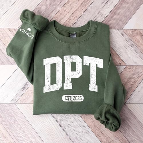 CHILLEVER Personalized DPT Sweatshirt, Custom Doctor of Physical Therapy Sweater, Physical Therapy School Graduation Gift, Healthcare Crewneck, Appreciation Week Present for Professional Worker3