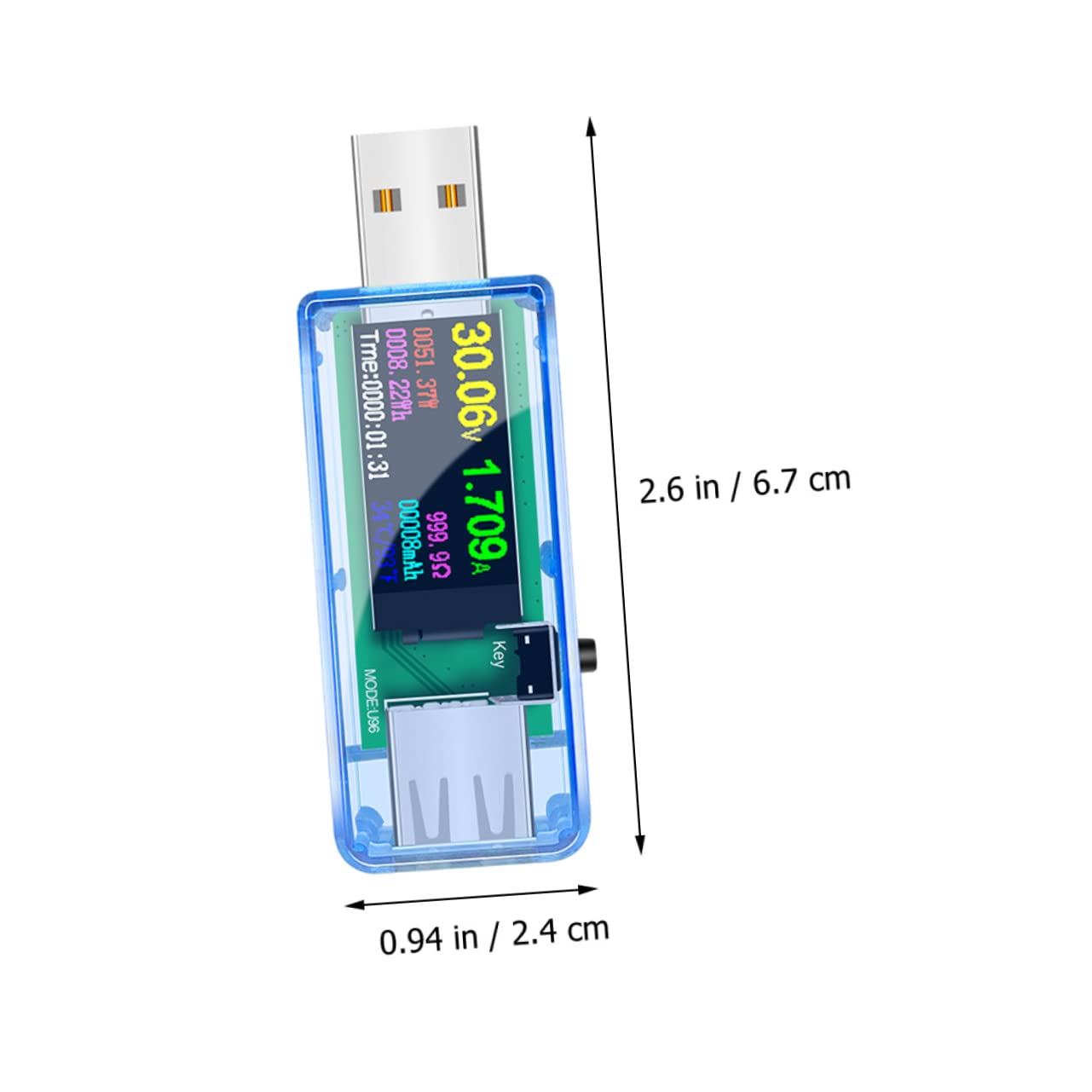 DOITOOL 5pcs USB Tester USB Multimeter Multi Meter Digital Outlet Tester Volt Amp Meter Detector Dc