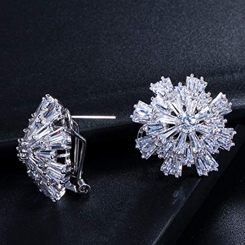 Boucles d'oreilles flocon rose en zircon pour sublimer vos tenues - 3