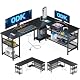 Eckschreibtisch ODK Gaming Tisch 168×120cm mit USB-Anschlüssen
