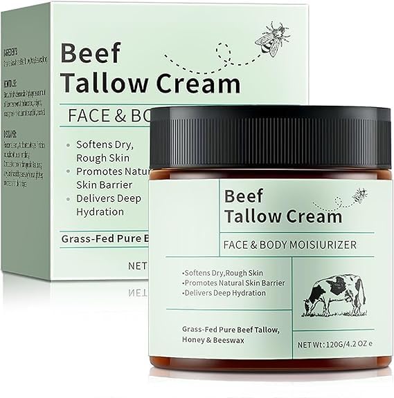 Beef Tallow & Honey Balm Cream 120g | Deep Moisturizing Face & Body Balm | Skin-Friendly Organic Skincare Formula for Dry, Rough & Dehydrated Skin | Nourishing Hydration Cream for Men & Women-image-21