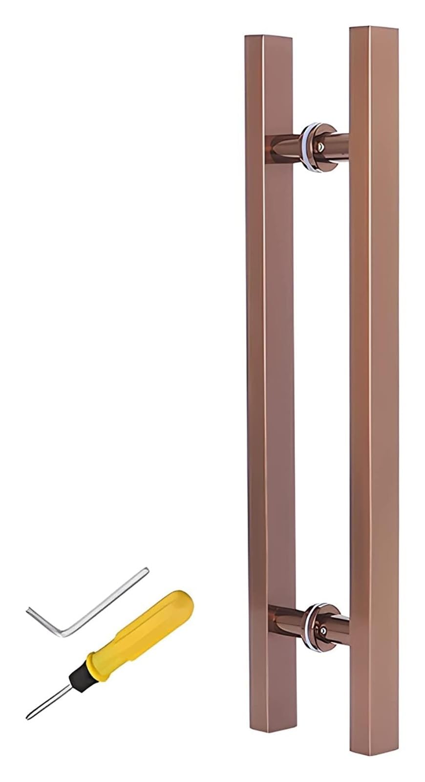 Push Pull Door Handle Double-Sided Sliding Barn Door Handles, Entryway H-Shape Handles With Fitting, For Shower Glass Wooden Door ),Rose Gold-Length 80Cm(31.5Inch),Rose Gold-Length 80cm(31.5inch)