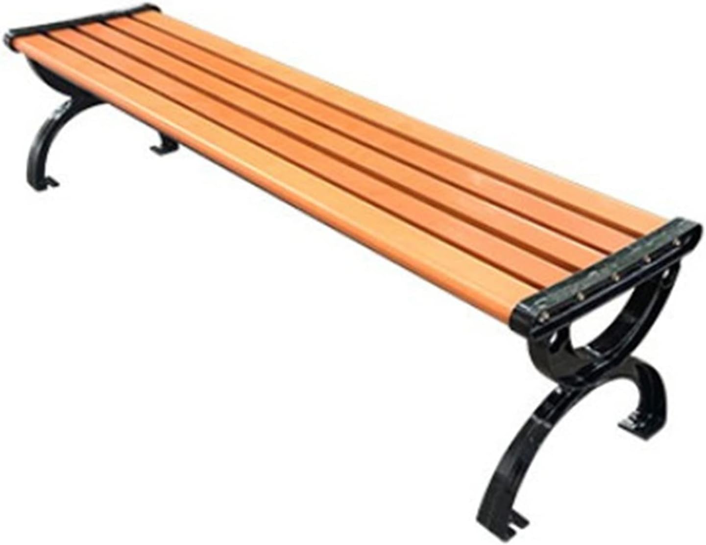 Outdoor Metal and Wood Patio Bench - 180cm Weatherproof Garden Furniture, Stylish Porch Chair for Yard & Lawn, Durable Park Bench for Outdoor Relaxation