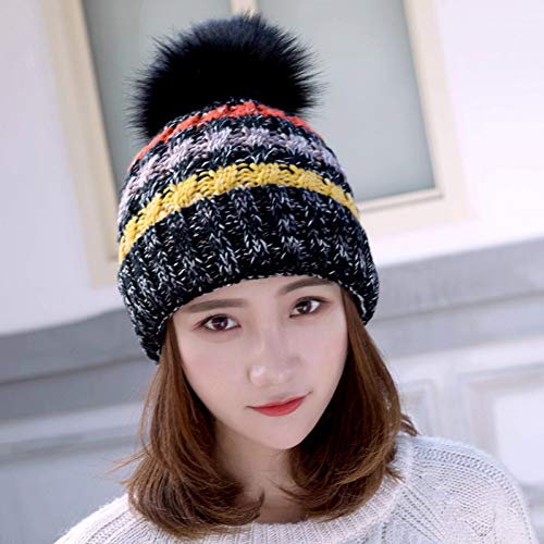 Bonnet en tricot femme chaud ensemble 2 pièces avec col assorti