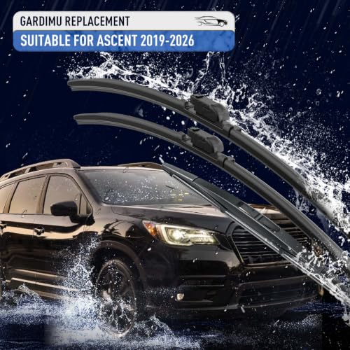 Image of Front and Rear Windshield Wipers for Subaru Ascent 2019-2026 | Quiet and Streak-Free Front and Back Wiper Blades Assembly All-Season OEM Automotive Replacement Accessories