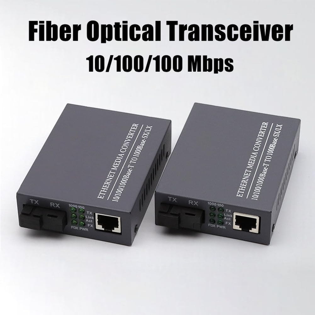 Convertidor de Medios de Fibra Óptica Gigabit 10/100/1000Mbps Modo Único 3Km UPC/Transceptor de Fibra de Puerto SC Enchufe de la UE