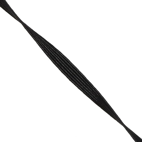 Vista 98 de Mandala Crafts - Rollo de cordón elástico plano para costura y manualidades Beige