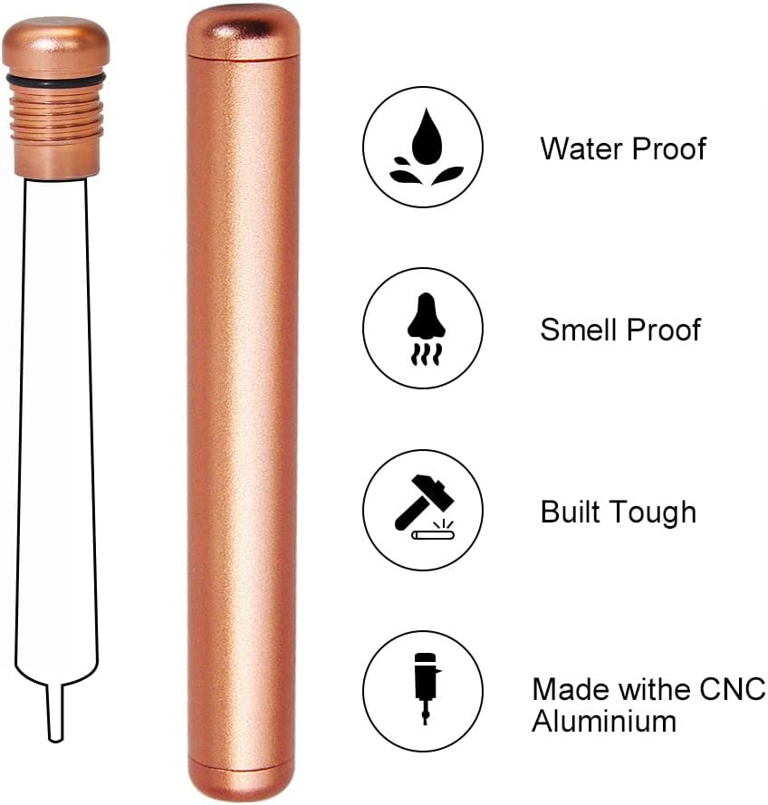 Airtight Metal Pill Containers – Waterproof, Lightweight, and Portable Storage Tubes for Travel – Compact Design Fits in Pocket or Purse – 3Pack - Image 4