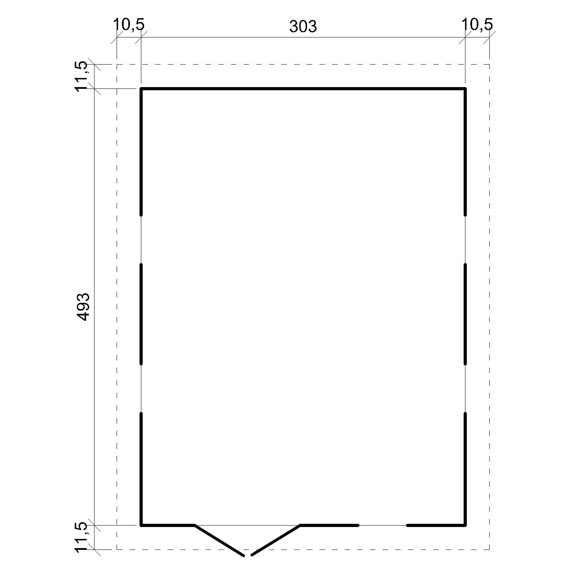 Cobertizo de Madera para jardín - 324x516cm/15m2 Cobertizo de Madera Natural - Taller de Jardín - Bicicleta, Almacenamiento de Herramientas TIMBELA M337