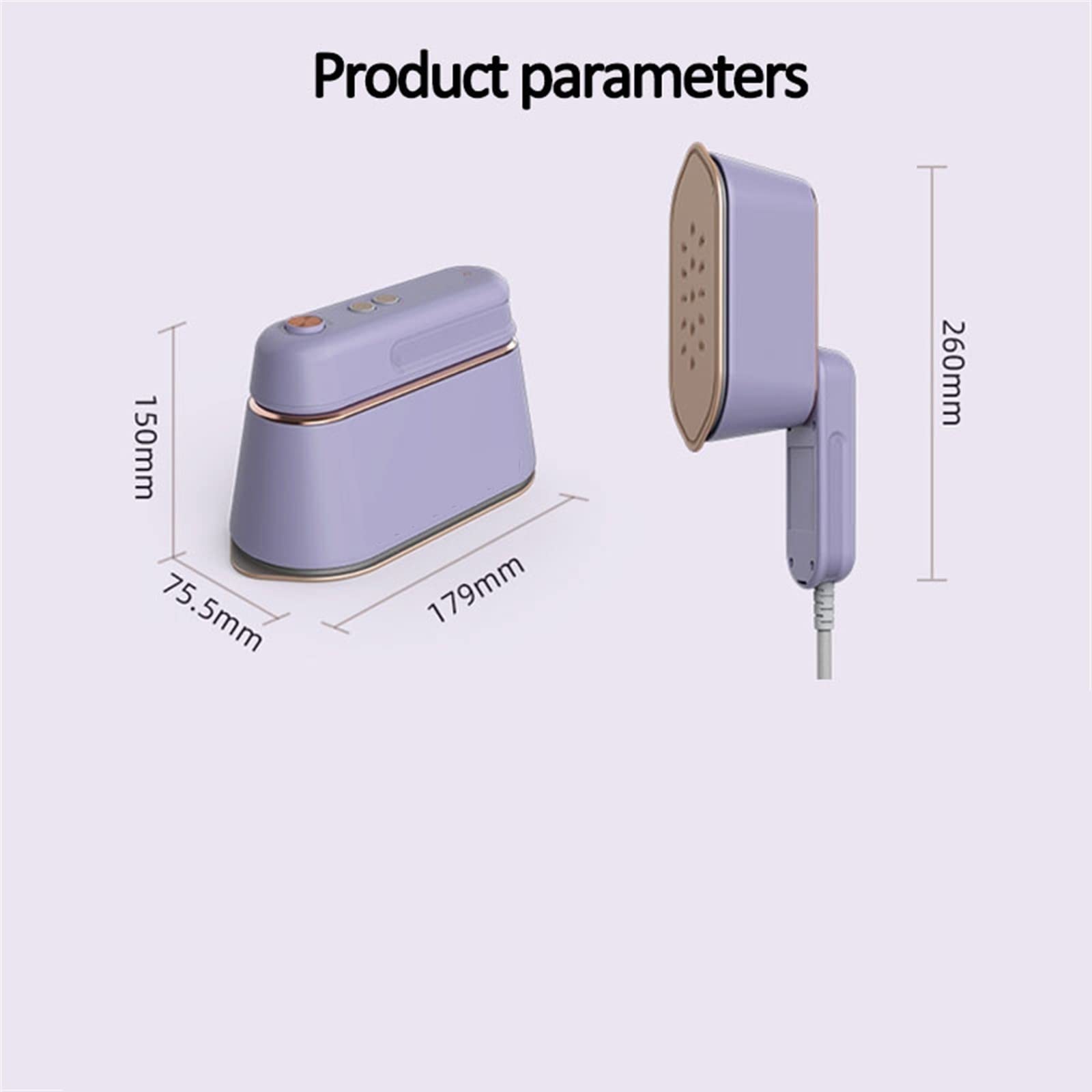 Planchas, plancha de vapor de mano, vaporizador eléctrico de ropa, planchado colo de ropa, planchado colgante, máquina de planchado de ropa para el hogar, para viajes, 6 orificios para vapor