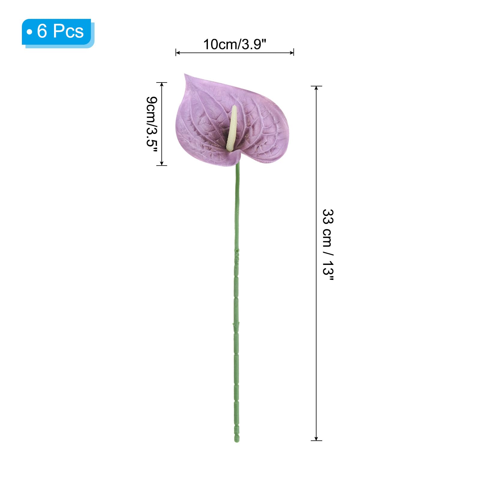 PATIKIL 13" Artificial Anthurium Lily Flowers - Image 2