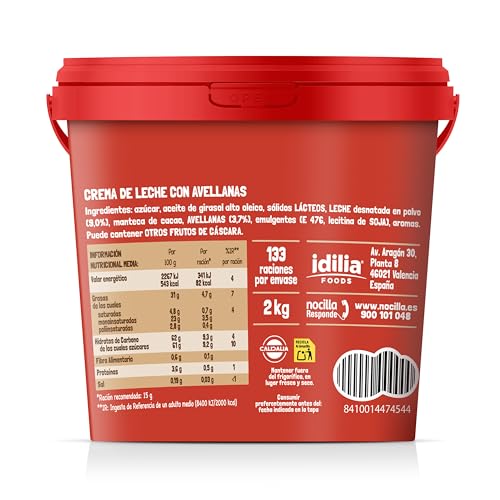 Miniatura 2 de Nocilla, Profesional, Fluida Con Sabor Avellanas Sin Aceite De Palma - 2kg