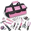 Pink Power 189 Piece Pink Tool Set for Women Tool Kit for House – Home Tool Kit for Women with Tool Bag Box – Womens…