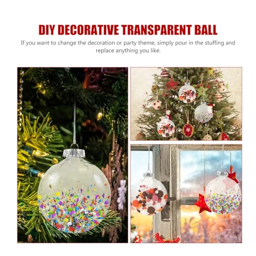Boules transparentes rechargeables plates 10cm avec surface lisse pour bricolage