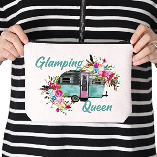 TSOTMO Glamping Gift for Women Clamping Queen Nature Lover Zipper Pouch Makeup Bag (Glamping Queen) - Image 5