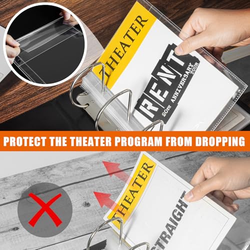 Classeur de 7,6 cm avec pochette pour programme de théâtre et livret Broadway