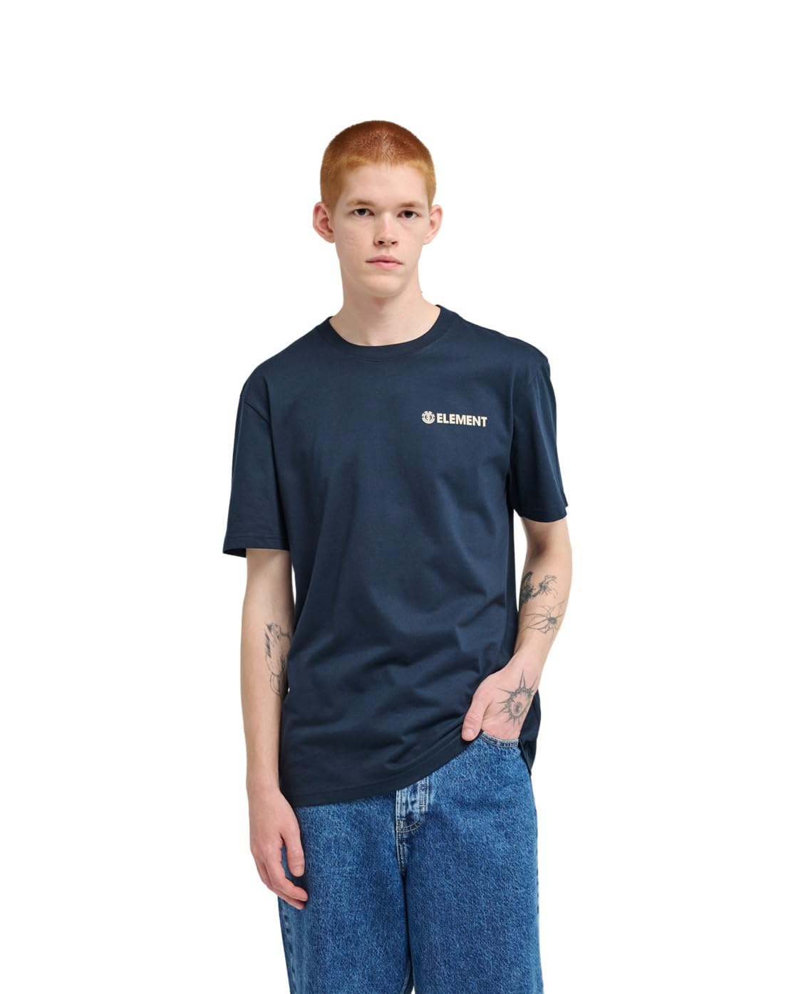 Element Blazin Chest - Short Sleeve T-Shirt - Men - Blue.