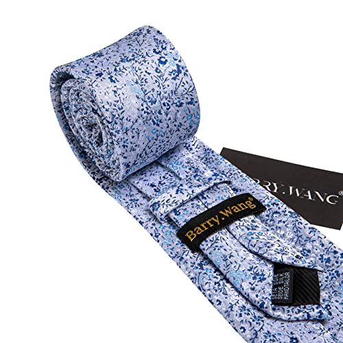 Image of Barry.Wang Paisley Tie Fashion Set Hanky Cufflinks Neckties for Men Woven Silk