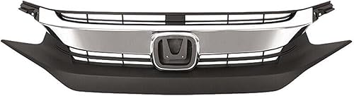 Miniatura 7 de YLT AUTO Rejilla frontal de malla negra mate para parachoques delantero para Honda Civic 2019-2020