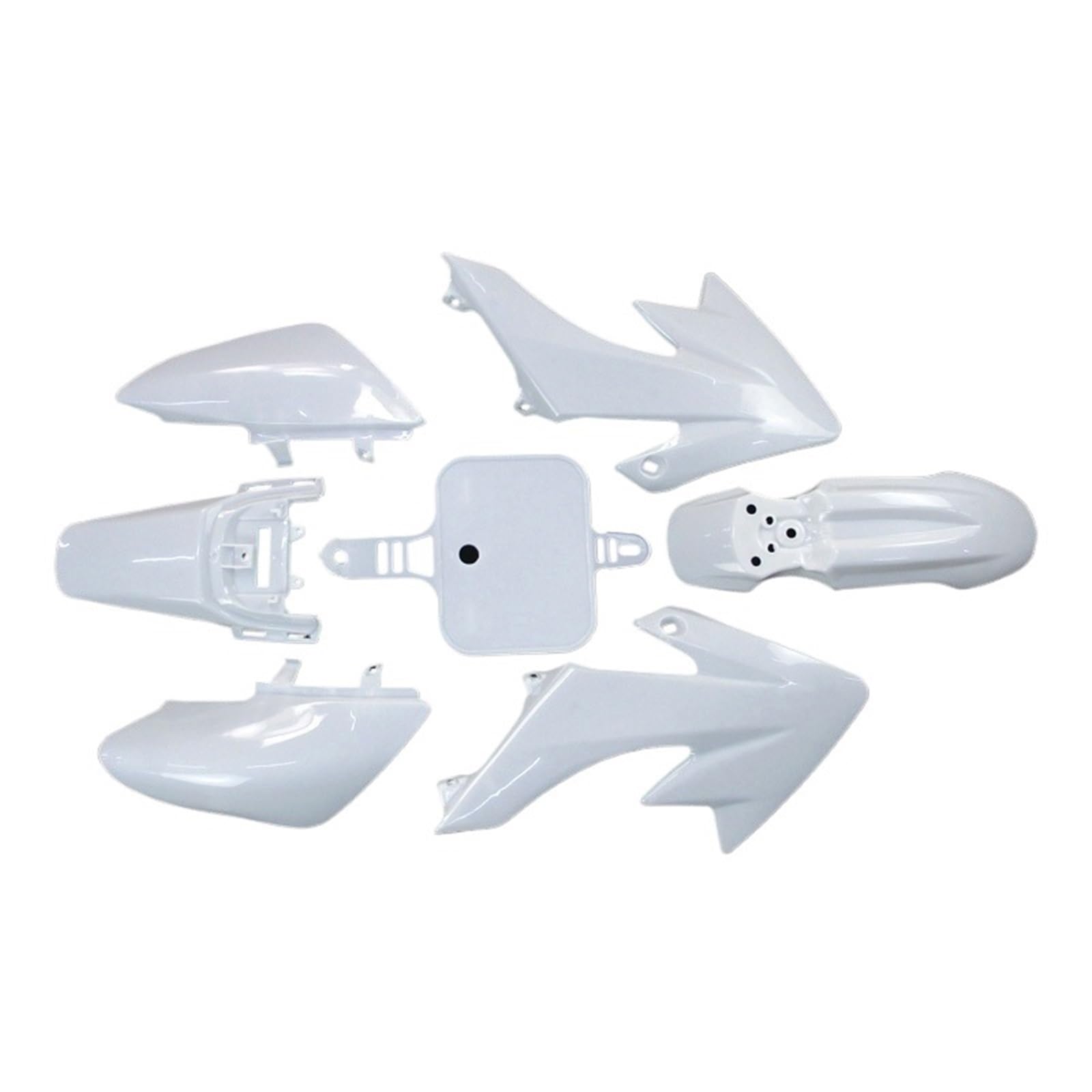 DGHBNP Motorbike Cowls Fit For XR50 CRF50 50cc 70cc 90cc 110cc 125cc 140cc 150cc 160cc Pit Dirt Trail Bike Fairing Fender Kits Hump Tail Fairing(White)
