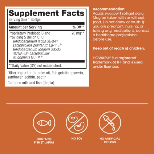 Nature's Way Probiotic Pearls Max Potency Softgels, 5 Billion CFU, 30 ct - image 5
