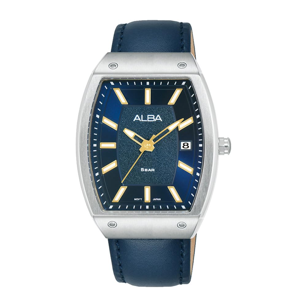 Alba Leather Men Analog Wristwatch Ag8N21X1, Blue Dial, Blue Band (B0CD832YJV) Amazon Price History, Amazon Price Tracker