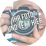 OBLATENPAPIER Tortenaufleger mit eigenem Foto & Text - Für Geburtstage, Hochzeiten, Taufen, Kommunionen (Ø10cm)