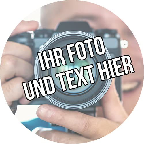 ZUCKERPAPIER Tortenaufleger mit eigenem Foto & Text - Für Geburtstage, Hochzeiten, Taufen, Kommunionen (Ø20cm) Cover