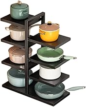Geo Fashion 7 Tier Pots and Pans Organizer for Cabinet, Heavy Duty Pot Pan Rack under Sink Organizers and Storage，Kitchen Cabinet Organizer with (8 Tier)