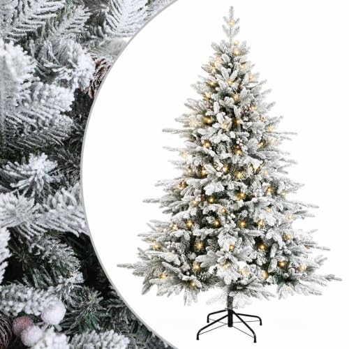 Image of vidaXL Artificial Hinged Christmas Tree 120 cm 150 LEDs Warm White
