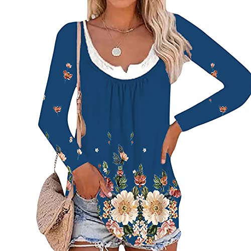 Briskorry Damestrui met bloemenprint, tweedelig, elegant, casual, vintage, elegant, casual, T-shirt, vrije tijd, losse jumper, shirt - Image 4