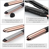 BaByliss Straight and Curl Brilliance Hair Straighteners - Curved Metal Design Easy Styling, Smoothing Titanium Plates, Ionic Anti-Frizz, Fast 15 Second Heat Up, 5 Heat Settings Up to 235°C, 2481U - Image 7