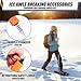 Gisafai 4 Pcs Retractable Ice Safety Picks Kits for Ice Fishing Skating Emergency Gear Accessories(Orange,Separate)