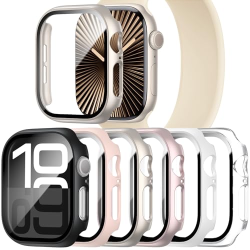 6 Pack Case with Apple Watch Screen Protector Series SE3/SE2/SE/6/5/4 40mm - image 1