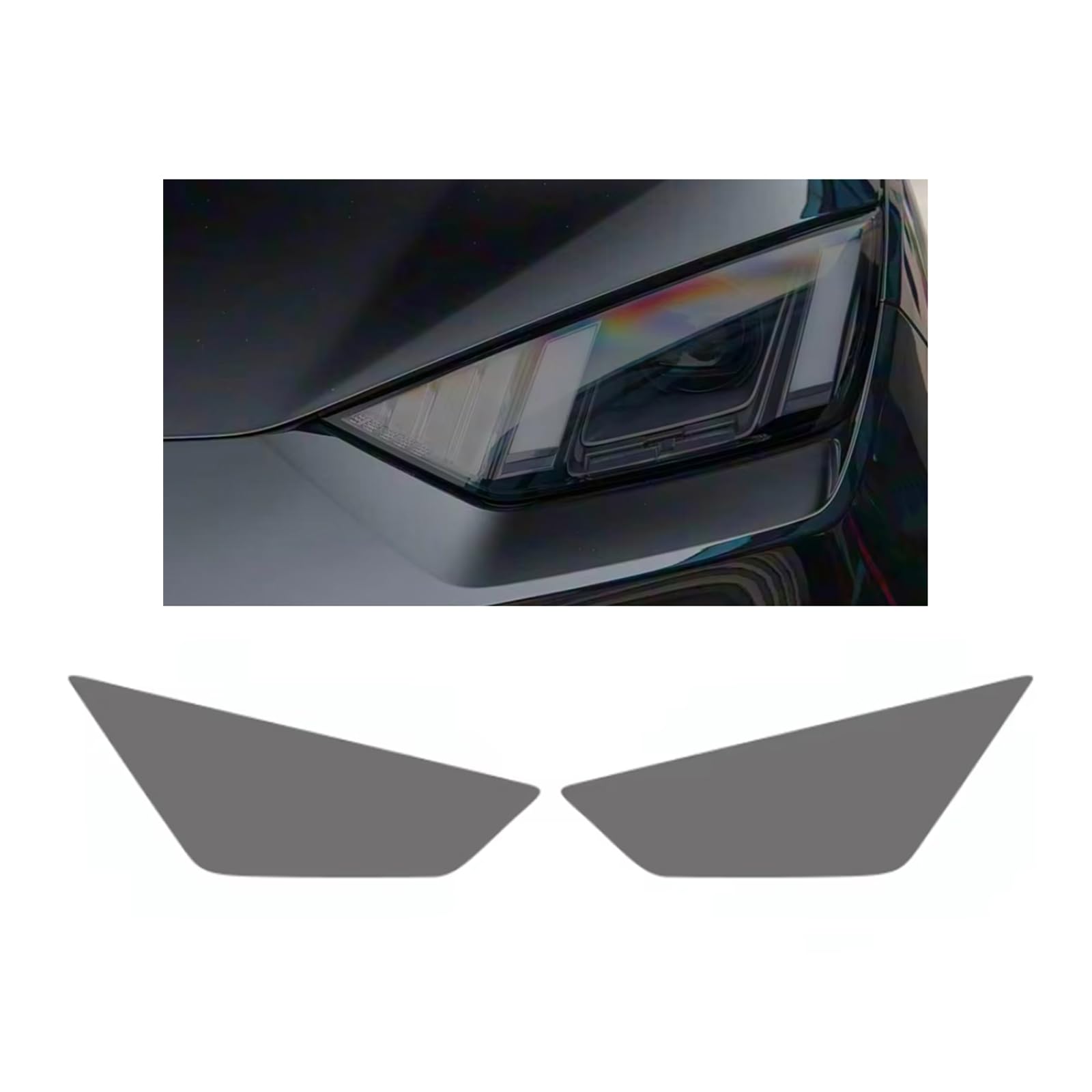 Headlight Film for BYD Seagull 2024-2025, 1Set Transparent/Smoke Black Car Headlight TPU Protective Film