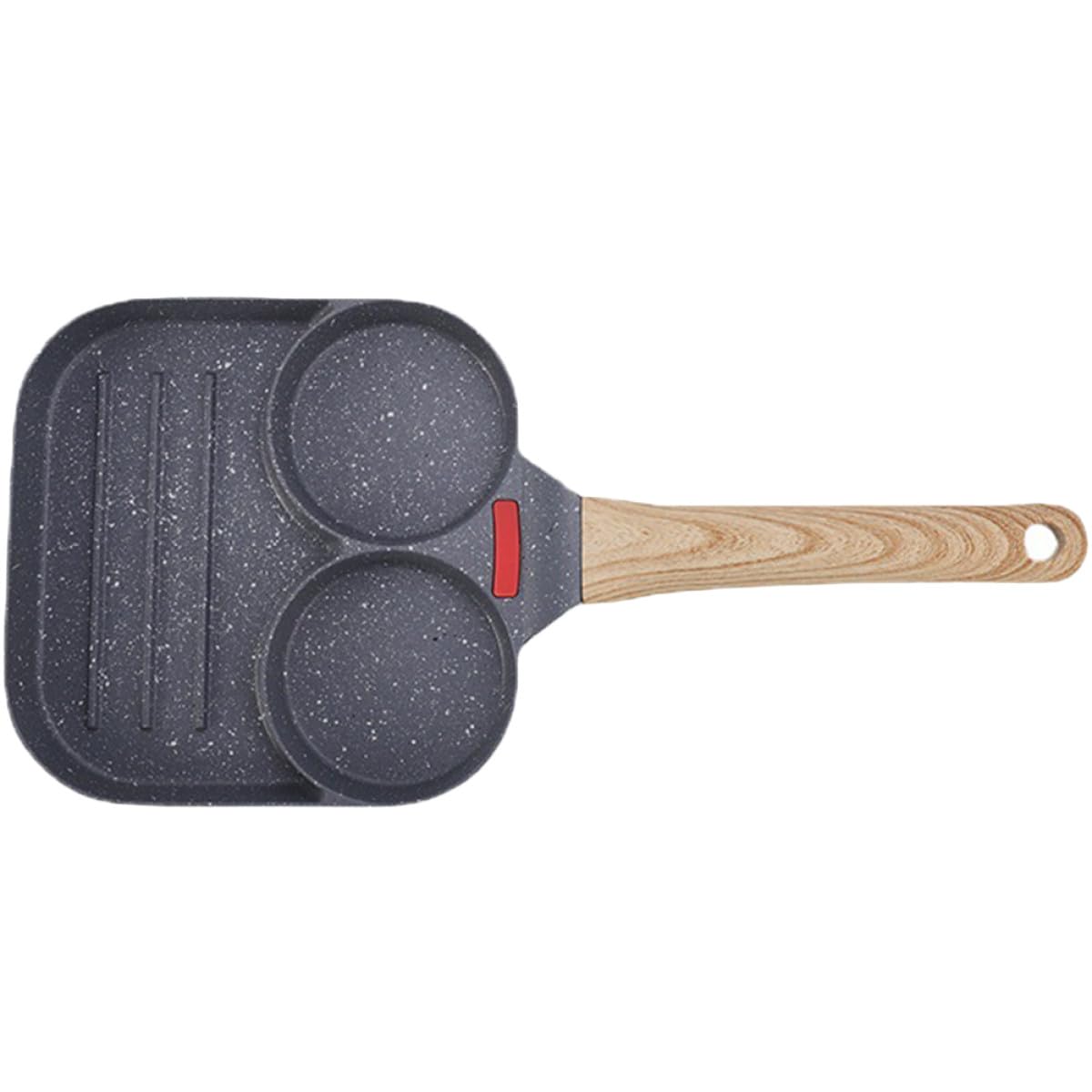 Healeved Padella Design a Sezioni e Struttura Divisibile in Minerali di Silicato per Uova Antiaderente per Colazione in Cucina Domestica e Ristorante