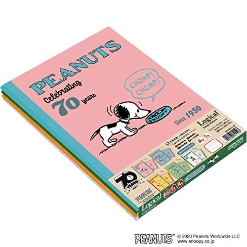 Amazon.co.jp: ロジカルノート セミB5 スヌーピー スモーキーカラー 5P