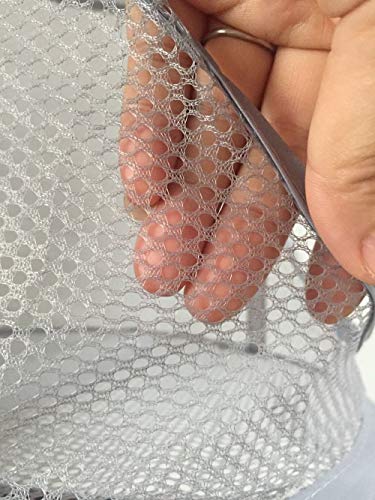 Coastal Rose 2Pcs Hanging Mesh Space Saver Bags Organizer, Foldable Storage Organizer 5 Compartments Toy Storage Organizer For Kid Room Toys, Gloves,Hats,Socks Storage #Grey #TOP5