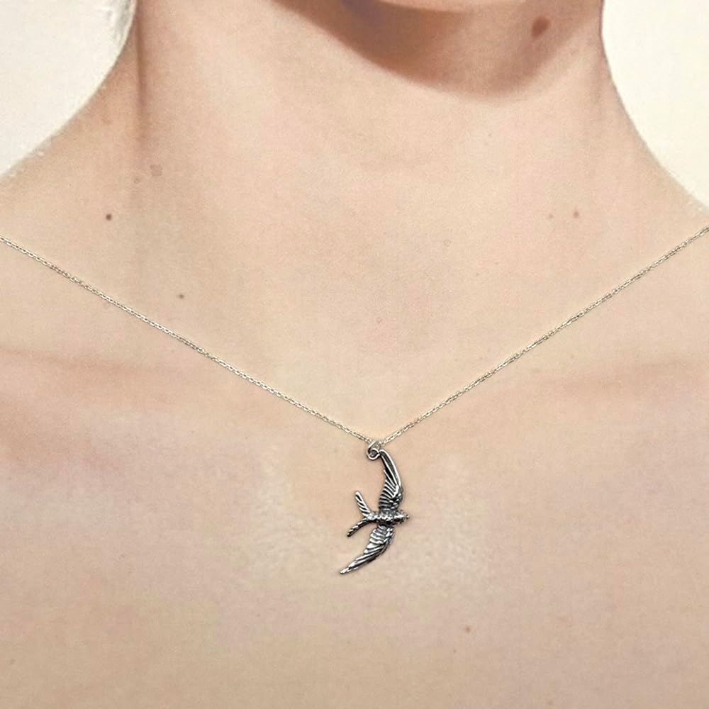 KEVIN N ANNA Sterling Silver Bird Pendant Necklace, 18" - Image 5